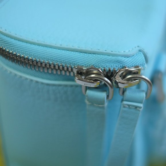 NWOT Korean Designer Defaye blue leather handbag - Picture 6 of 7